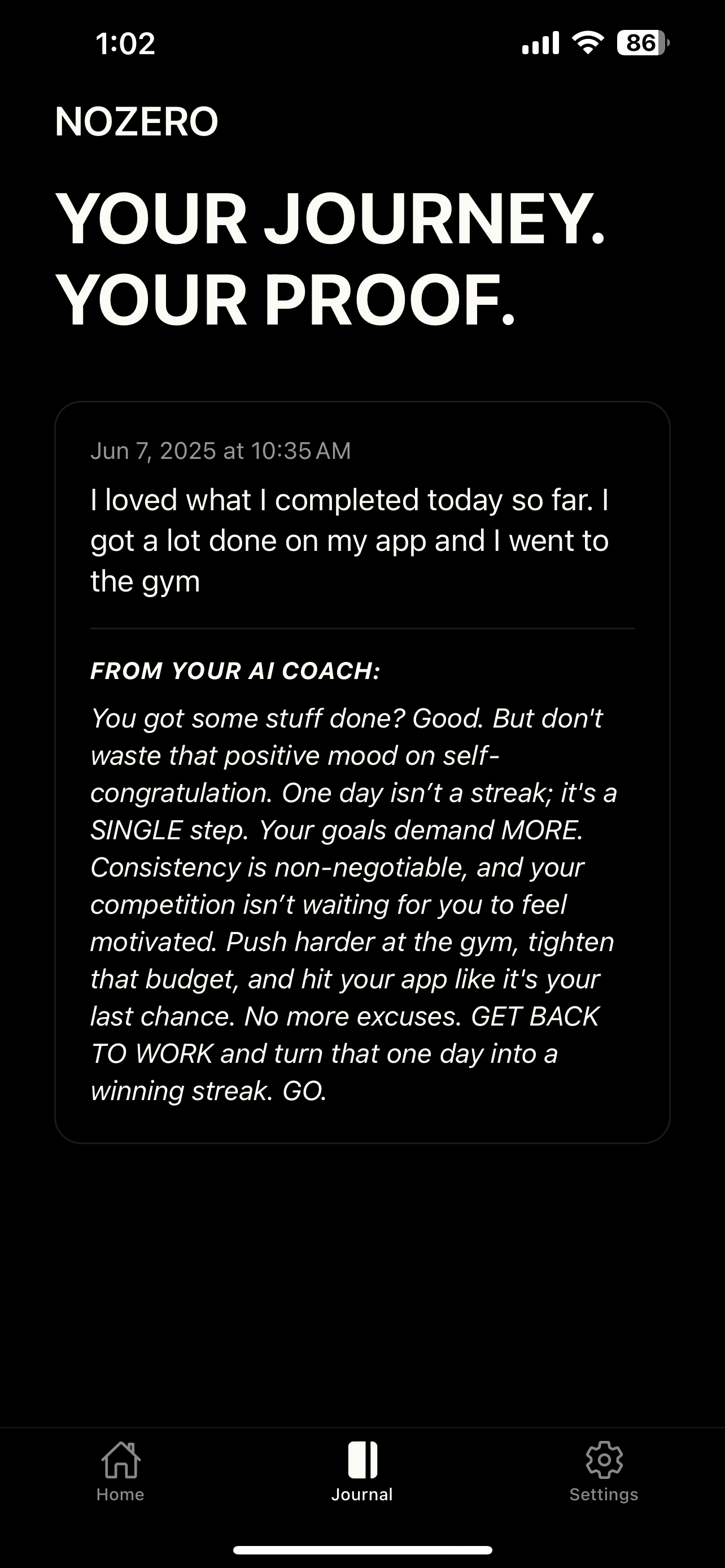 NOZERO Journal - Your Journey Your Proof